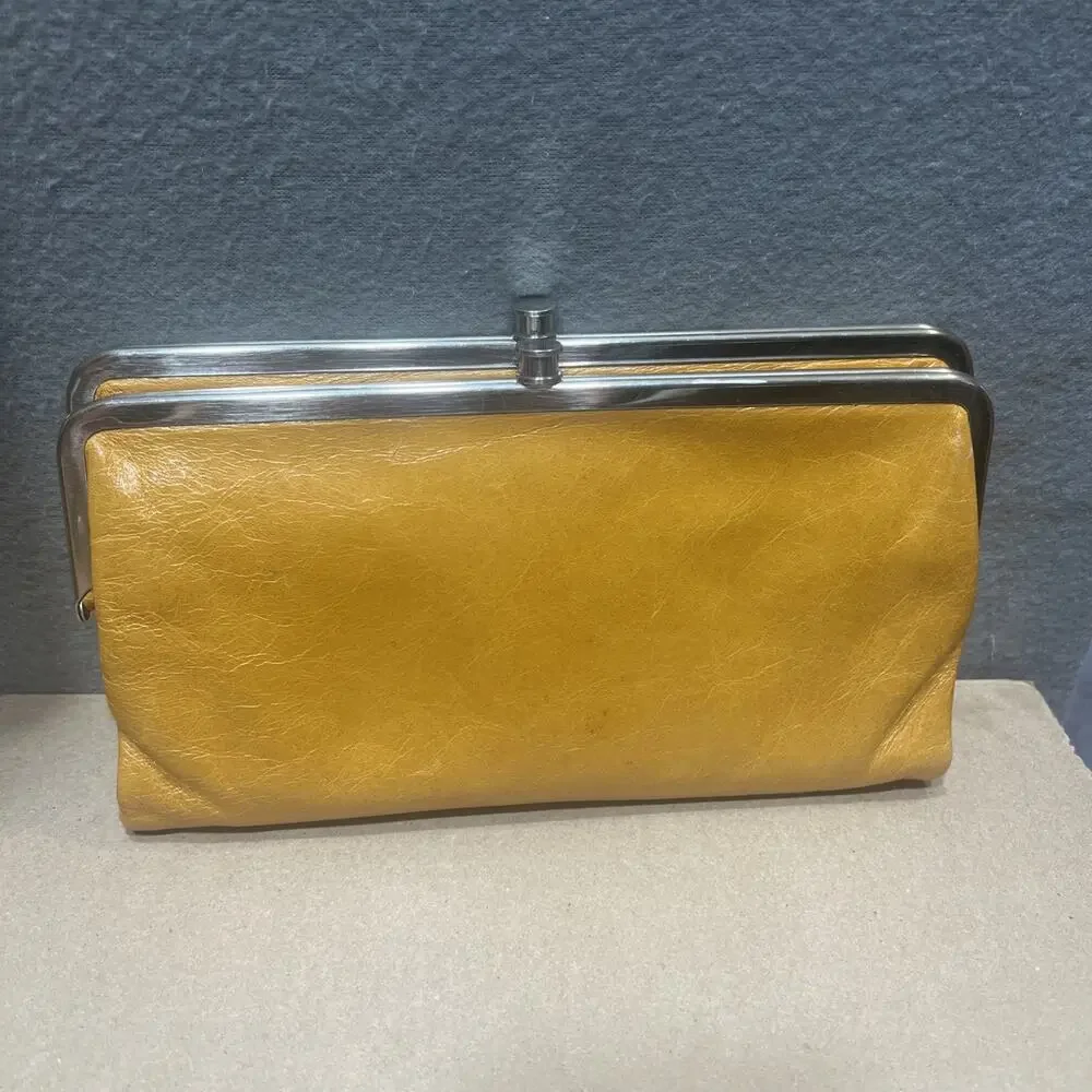Boho International Womens Clutch Wallet Double Frame Light Brown